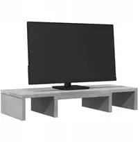 Laikiklis Vidaxl reguliuojamas monitoriaus stovas, betono pilkumo, 60x24x10,5 cm