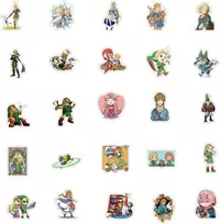 Generic 50 vnt. Zelda lipdukų - vandeniui atsparūs vinilo lipdukai