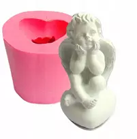 Silikoninė forma gipsui cementui liejimui atspaudui angelas 3d figūrėlė muilas