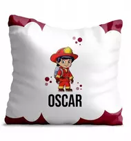 Pagalvės užvalkalas 40x40 berniukui sūnui personalizuotas vardas ugniagesys Mix