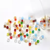 Dahi Stiklo Karoliukai Apie 1500 Vienetų Krištolo Karoliukai Vėrimui Rankdarbių Karoliukai Juvelyrikos Gamybai Diy Vėriniams Apyrankėms (1500 Vienetų/4 mm)