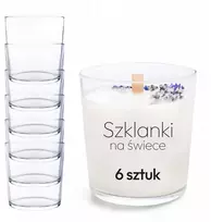 Stikliniai indai žvakėms 300 ml stiklainis žvakėms 6 vnt