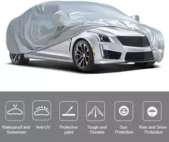 Universalus automobilio uždangalas pilnas lauko vidaus apsauga nuo uv spindulių karščio dulkių įbrėžimų atsparus mažam sedanui