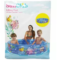 VAIKIŠKAS BASEINAS 3 ŽIEDAI WATER WORLD, talpa: 165 l, amžius 2-6 metai