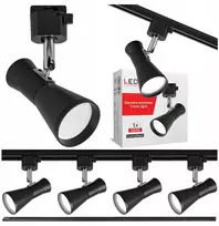 Ledkia Šviestuvų sistema 2m bėgelis Gu10 reflektorius tuba spotinis šviestuvas Led x4