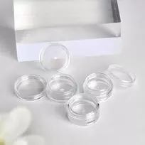 Hnjusr 24 indelių rinkinys, 3 ml tušti indeliai, skaidrūs indeliai, mini skardinės, kremo indeliai, tuščias skaidrus indelis su užsukamu dangteliu, kelioninis puodelių rinkinys losjonui, kremui, mini žvakėms, kosmetikai