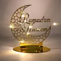 Lvzongxin ramadan kareem dekoracija, (arylc, auksinė), 3d mėnulis ir žvaigždės eid mubarak ramazan dekoras, musulmonų dekoracija, ramadan dovanos