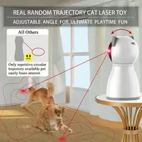 Automatinis lazerinis žaislas katėms, judesiu aktyvuojamas, įkraunamas