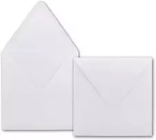 Gustav Neuser kvadratiniai vokai 16,0 x 16,0 cm, 75 vnt., balti, 120 g/m²