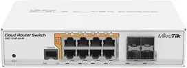 Šakotuvas Mikrotik Crs112-8p-4s-in Gigabitinis Ethernet (10/100/1000) Power over Ethernet (poe) baltas tinklo jungiklis