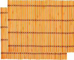 Rankšluostis 2 bambukinių padėkliukų rinkinys 30 x 40 cm oranžinė/smėlio spalvos