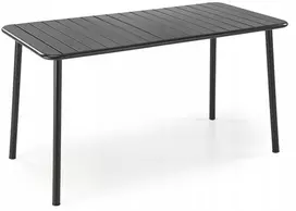 Bosch Stalas svetainei, virtuvei, valgomajam, terasai 140x70 metalinis plieno juodas Bosco