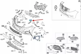 Priekinio buferio kreipiklis kairė Mercedes Vito W447 W448 Oe A4478850118