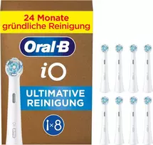 Oral-b Io Ultimate Cleaning elektrinių dantų šepetėlių galvutės, 8 vnt., Ultimate dantų valymo šepetėlio priedas Oral-b dantų šepetėliams, supakuota į pašto dėžutę