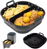 Riisoyu silikoninė forma karšto oro gruzdintuvei, airfryer priedai, karšto oro gruzdintuvė, kepimo forma su pertvaromis cosori karšto oro gruzdintuvei, 5.5 l, xxl/ninja speedi 5.7 l, cecotec/tefal karšto oro gruzdintuvei