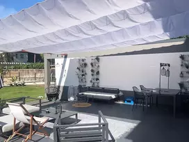 Sun Shade Vandeniui atspari ištraukiama susukama burė pergolei pavėsinei konstrukcijai 1,5x4