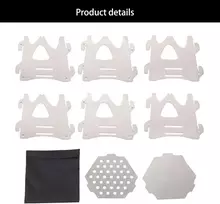 Dafape kempinginė medienos viryklė, nešiojama sulankstoma deginimo viryklė turistiniams žygiams, maisto gaminimui, iškyloms, kelionėms lauke, žvejybai, nerūdijantis plienas (sidabrinė)