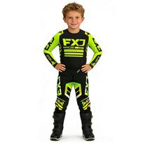 vaikiškas motokroso komplektas MX marškinėliai ir kelnės vaikiškas komplektas raudonas Dirt Bike MTB DH UTV Enduro įrangos derinys Off Road jaunimo lenktyninis kostiumas YM-22 (20-24KG) žalia
