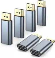 Elebase 4k Displayport į Hdmi adapteris 6 vnt., vienakryptis Dp Pc į Hdmi monitoriaus keitiklis, Uhd 4k @ 30hz/2k @ 60hz/1080p@120hz Dp kištukas į Hdmi lizdą, suderinamas su Dell, Lenovo, Hp, Nvidia