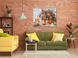 Zuty 2114251 paveikslas pagal skaičius rožių puokštė moliūge 40 x 50 cm su porėmiu (jau įtemptas) įrėmintas