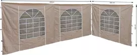 Quick Star 2 šoninės sienelės su pvc langu 300 x 193 cm / 400 x 193 cm, skirtos pavėsinei Sahara 3 x 4 m, smėlio spalvos