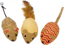 Nobby pliušinės pelės su katžole, oranžinės, 12 cm, 1 pakuotė (1 x 3 vienetai)