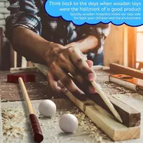 Moji workshop medinis golfo rinkinys vaikams – kokybiškas crazy golf ir mini golfo rinkinys – mediniai žaislai žaidimams patalpose, lauke ir sode