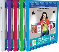 Elba Polyvision 100202273 959034-20 personalizuojamų aplankų rinkinys, 12 vnt., įvairių spalvų / skaidrūs