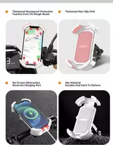 Rockbros telefono laikiklis dviračiui, motociklui, 360° pasukamas universalus telefono laikiklis 4.7-7.0 colių išmaniesiems telefonams