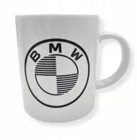 Bmw baltas puodelis su juodu logotipu markės gerbėjui 300ml dovanai