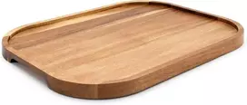 Bredemeijer didelis medinis padėklas 40 x 30 cm - elegantiškas akacijos medienos padėklas su šoninėmis rankenomis - užkandžiams ar gėrimams