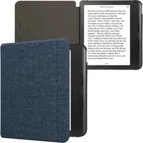 Kwmobile dėklas, suderinamas su kobo libra colour/tolino vision colour - medžiaginis e. skaityklės apsauginis dėklas - mėlynas
