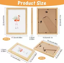 Lova Qmling 4 nuotraukų rėmelių rinkinys 10 x 15 cm 15 x 20 cm, mediniai nuotraukų rėmeliai su akriliniu stiklu ir galine panele, maži nuotraukų rėmeliai kabinimui ir statymui, nuotraukų rėmelis svetainei, miegamajam