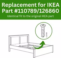 Lovos rėmo varžtas (suderinamas su Ikea dalies nr. 110789/126860) (10 vnt. pakuotė)