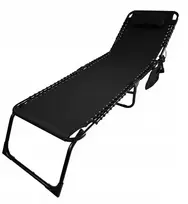 Gardenline Sodo gultas paplūdimio gultas sulankstoma lova su kišene 190x58x30cm