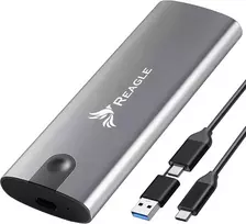 Reagle išorinis M.2 Sata/nvme dėklas, 10Gbps, montavimas be įrankių, aliuminis, suderinamas su Windows, Mac Os, Linux, Android, Usb-a/c - Usb-c kabelis