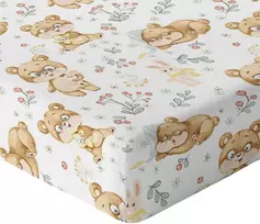 Paklodė į lovytę 120x60 cm su guma, stora medvilnė 100%, lenkiškas produktas