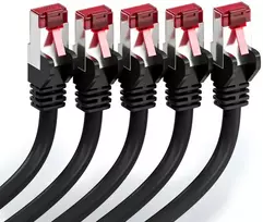 Deleycon Cat 6 tinklo kabelis 5x2m S/ftp Pimf juodas
