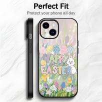 Happy Easter Kawaii Rabbit Phone Case Phone Case Soft Packaging Lightweight For iPhone17 16 15 14 13ProMax iphone17air gray