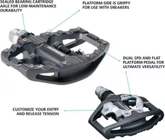 Shimano Pd-eh500 Dviračio Pedalai Spd/plokšti su Atlaisvinimo Sistema