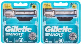 8 x Gillette Mach3 Skutimosi kasečių keičiami peiliukai (2x4vnt.)