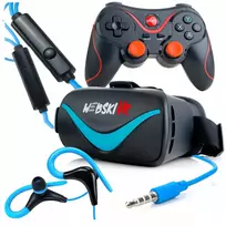 Webski Vr 360 Vr akiniai telefonui su Bt valdikliu ir ausinėmis
