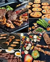 2x tefloninė kepimo grotelių padėklas bbq kepimo orkaitei