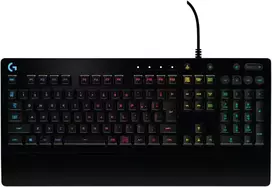Logitech G G213 Prodigy žaidimų klaviatūra, Lightsync Rgb, Mech-dome klavišai, atspari išsiliejimams, multimedijos klavišai, Azerty išdėstymas, belgiška - juoda