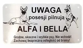 Įspėjamoji lentelė Atsargiai Šuo personalizuota su vardu Vokiečių Aviganis/malinua/olandų aviganis
