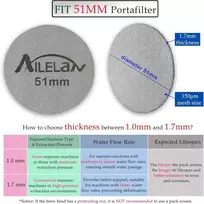 Ailelan Puck Strainer 51 mm, 2 vnt., nerūdijantis plienas, espresso sietelis, kavos filtras, kavos aparatams