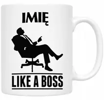 Puodelis viršininkui boss of the foreman juokingas tekstas like a boss + vardas