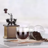 Erbo 6 espresso puodelių rinkinys, 80 ml dvigubų sienelių espresso puodeliai, espresso stiklinės, dvigubų sienelių, espresso puodelis, galima plauti indaplovėje, kavos puodelis espresso macchiato ristretto