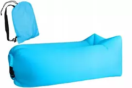 2x Pripučiama paplūdimio sofa, pripučiamas fotelis 190 x 70 cm mėlyna