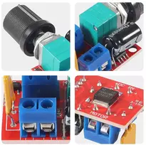 Aitrip 10 vnt. Mini Dc 3v 6v 12v 24v 35v 5a Pwm variklio greičio reguliatoriaus jungiklio modulis itin mažas Led reguliatorius